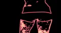 ser-25 - neon outlined gogo dancer silhouette in red HD Footage