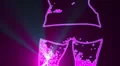 ser-25 - neon outlined gogo dancer silhouette in pink with light rays HD Footage