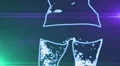 ser-25 - neon outlined gogo dancer silhouette in blue with lens flares HD Footage