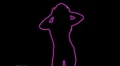 ser-26 - neon outlined gogo dancer silhouette in pink HD Footage