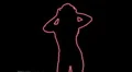 ser-26 - neon outlined gogo dancer silhouette in red HD Footage