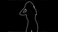 ser-27 - Neon silhouette dancer master with alpha channel for colorizing HD Footage