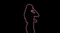 ser-28 - neon outlined gogo dancer silhouette in red HD Footage