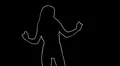 ser-28 - Neon silhouette dancer master with alpha channel for colorizing HD Footage