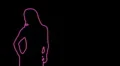ser-29 - neon outlined gogo dancer silhouette in pink HD Footage