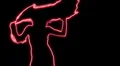 ser-3 - neon outlined gogo dancer silhouette in red HD Footage