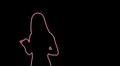 ser-30 - neon outlined gogo dancer silhouette in red HD Footage
