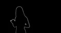 ser-30 - Neon silhouette dancer master with alpha channel for colorizing HD Footage