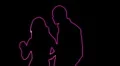 ser-31 - neon outlined dance couple silhouette in pink HD Footage