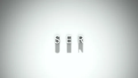 Ser 3D title animation with shadows on a white background Stock Footage 297510727