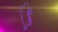 ser-4 - neon outlined gogo dancer silhouette in pink with lens flares HD Footage