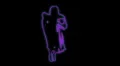 ser-4 - neon outlined gogo dancer silhouette in pink HD Footage
