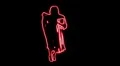 ser-4 - neon outlined gogo dancer silhouette in red HD Footage