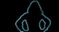 ser-5 - neon outlined gogo dancer silhouette in blue HD Footage