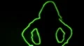 ser-5 - neon outlined gogo dancer silhouette in green with light rays HD Footage