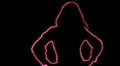ser-5 - neon outlined gogo dancer silhouette in red HD Footage