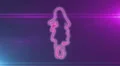 ser-6 - neon outlined gogo dancer silhouette in pink with lens flares HD Footage