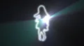 ser-6 - neon outlined gogo dancer silhouette in blue with lightrays HD Footage