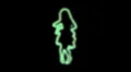 ser-6 - neon outlined gogo dancer silhouette in green HD Footage