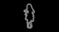 Ser-6 - Neon silhouette dancer master with alpha channel for colorizing HD Footage