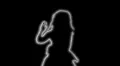 Ser-7 - Neon silhouette dancer master with alpha channel for colorizing HD Footage