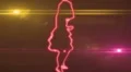 ser-8 - neon outlined gogo dancer silhouette in red with lens flares HD Footage