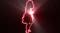 ser-8 - neon outlined gogo dancer silhouette in red with light rays HD Footage