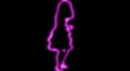 ser-8 - neon outlined gogo dancer silhouette in pink HD Footage