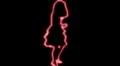 ser-8 - neon outlined gogo dancer silhouette in red HD Footage