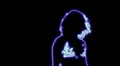 ser-9 - neon outlined gogo dancer silhouette in blue HD Footage