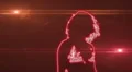ser-9 - neon outlined gogo dancer silhouette in red with lens flare HD Footage