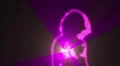ser-9 - neon outlined gogo dancer silhouette in pink with light ray HD Footage