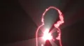 ser-9 - neon outlined gogo dancer silhouette in red with light ray HD Footage