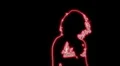 ser-9 - neon outlined gogo dancer silhouette in red HD Footage