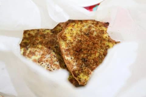 Serabi Oncom or Surabi Oncom is a traditional food from Bandung Stock Photos