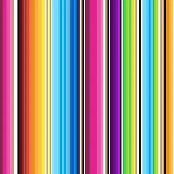 Serape seamless pattern of multicolored stripes in Mexican traditional style Stock Illustration