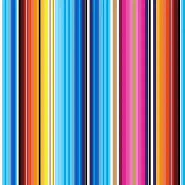 Serape seamless pattern of multicolored stripes in Mexican traditional style Stock Illustration