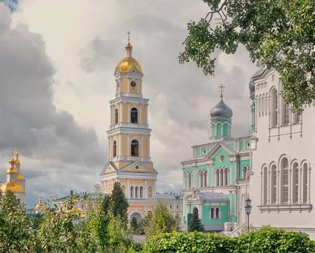 Seraphim-Diveyevo Convent. General plan Stock Photos