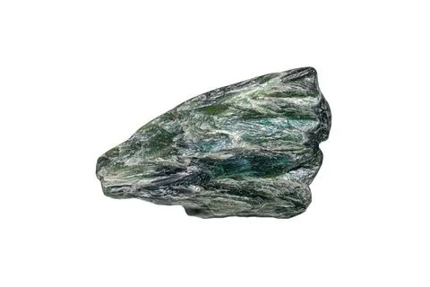 Seraphinite gemstone on white background Stock Photos