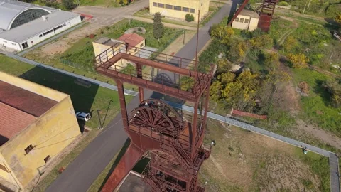 Serbariu Coal Mine - Coal Museum (Museo del Carbone) In Carbonia, Sardinia Vídeo Stock 342487874