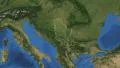 Serbia. 3d earth in space - zoom in on Serbia contoured 4k 4k or 4k+ Resolution