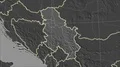 Serbia and neighborhood. Grayscale contrasted 4k or 4k+ Resolution