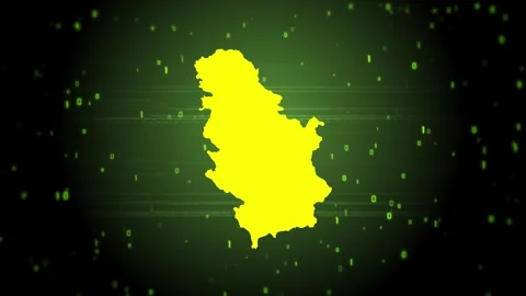 Serbia Digital Map Intro 库存影片 247971355