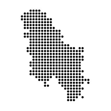 Serbia dotted vector map Stock Illustration