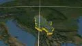 Serbia extruded. Blue Marble. Graticule. 4k or 4k+ Resolution
