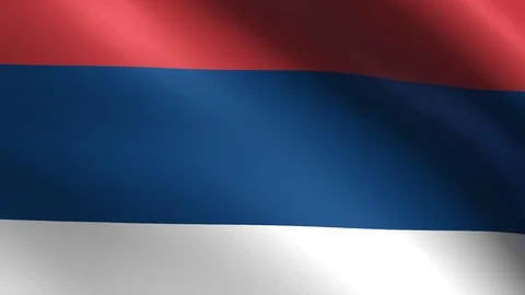 Serbia flag animation no symbol full hd Stock Footage