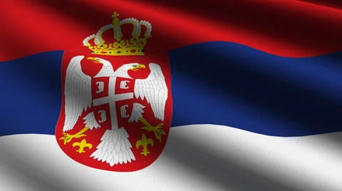 Serbia flag close up Stock Footage 5162668