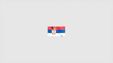 Serbia flag fluttering in the wind Stock Footage 310221465