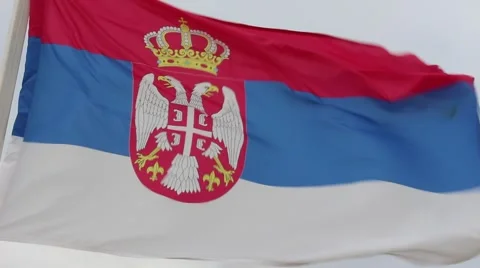Serbia flag Stock-Footage 52351501