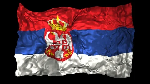 Serbia flag Stock Footage 110852396